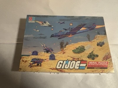 Винтажный Milton Bradley G.I. JOE настенная головоломка битва 2-221 штук 1985 полный комплект - Изображение 1 из 4