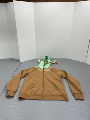 Star Wars Yoda Sudadera con Capucha Para Hombres Pequeña Marrón Verde Pullover Juegos con disfraces Disfraz Orejas Foto 1 de 4