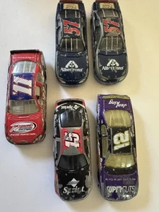 Vintage Nascar Diecast Cars LOT 5 No. 11 + 45 + 12 + 57 1:64 scale Heavy Play - Picture 1 of 12