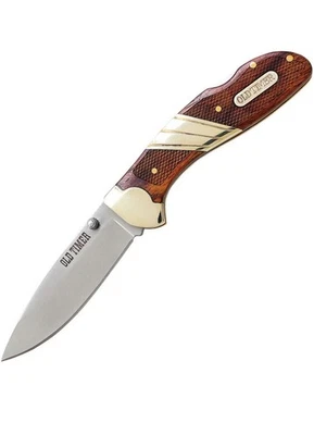 Cuchillo Clip Schrade Old Timer Medio Bloqueo, Acero 7Cr17MoV, Mango de Madera 31OT Foto 1 de 2