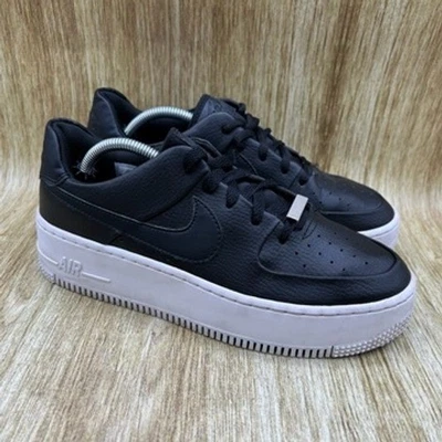 Nike Air Force 1 Sage Low Women's Size 8 Sneakers Shoes Black White AR5339-002 - Image 1 of 4