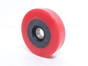 247084 New-No Box; Hytrol 14.118 Red Poly Wheel; 4"OD x 1" Wide x 11/16"ID - Picture 1 of 5