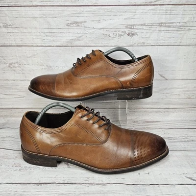 Kenneth Cole Reaction Zapatos Derby Para Hombre Cuero Marrón EE. UU. Talla 9 / EU 42 Foto 1 de 4