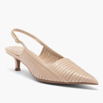 Jeffrey Campbell Stridze Punta Punta Gatito Tacón Eslinga Bomba Natural Talla 9.5 Foto 1 de 4