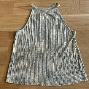 Anthropologie Moulinette Soeurs Metallic Gold Neckholder Top Damen Medium 70s Vibes - Bild 1 von 5