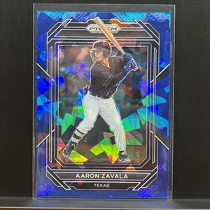 2023 Panini Prizm Baseball Aaron Zavala Cracked Blue Ice #14 Texas Rangers - Bild 1 von 2