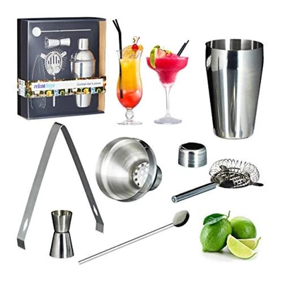 Relaxdays 10020581 Set per Cocktail, Acciaio Inossidabile, Argento - NUOVO  - Immagine 1 di 4