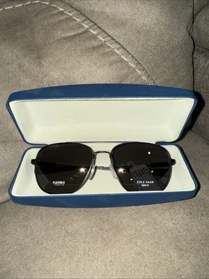 Gafas de sol Cole Haan CH6065 para hombre negras rectangulares 57 mm nuevas 100 % auténticas Foto 1 de 4