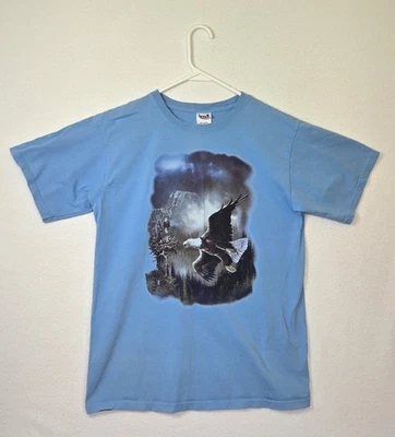 Camiseta De Colección Gráfica Yunque Naturaleza Águila Calva Para Hombre Talla Blaylock Original mediano  Foto 1 de 4