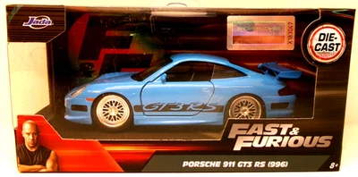 2025 JADA TOYS 1:32 FAST & FURIOUS BLUE 2004 PORSCHE 911 GT3 RS (996) - Image 1 of 4