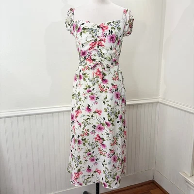 Vestido Trixxi Talla S Midi Floral Bloomcore Cottage Hada Leche Criada Coqueta  Foto 1 de 4