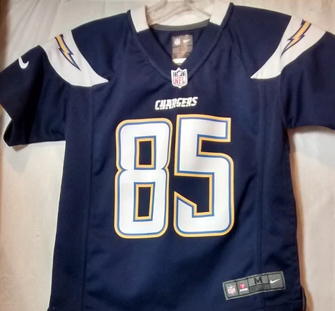 Nike San Diego Chargers Antonio Gates 85 NFL Football Jersey Blue Youth Medium Cover