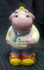 Rare Sweet Pickles Healthy Hippo Piggy Bank 1981 Vintage Rx Money