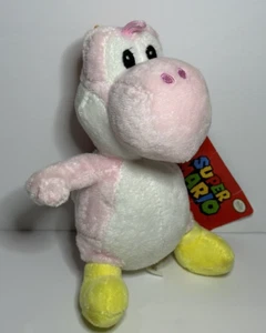 Super Mario Nintendo 2020 Yoshi Light Baby Pink Plush Stuffed Animal NWT - Picture 1 of 11