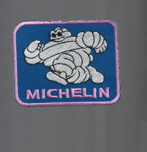 NEW 2 1/2 x 3" Pink Michelin Tires Iron on Patch Free Shipping - Picture 1 of 1