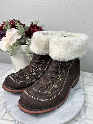 Botas de invierno Woolrich marrón gamuza piel sintética cremallera/encaje para mujer talla EU 42 US 10 M Foto 1 de 4