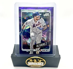 2024 Topps Chrome Cosmic Francisco Alvarez /150 Purple Nebula Refractor 🔥 Mets - Picture 1 of 5