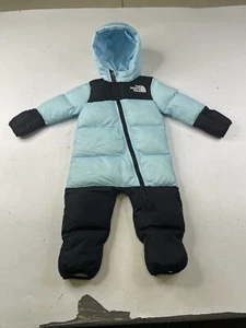 The North Face Nuptse 700 Down Puffer Bunting Pram Atomizer Blue Baby 6-12M - Picture 1 of 9