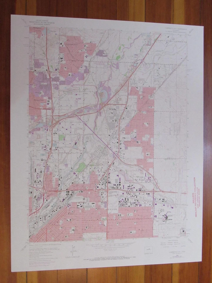 Mapa Topográfico USGS Commerce City Colorado 1973 Original Vintage Foto 1 de 1