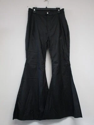 Pantalones de mezclilla VIbrant para mujer talla 1X negro imitación cuero bootcut campana parte inferior 36x33 p1794 Foto 1 de 4