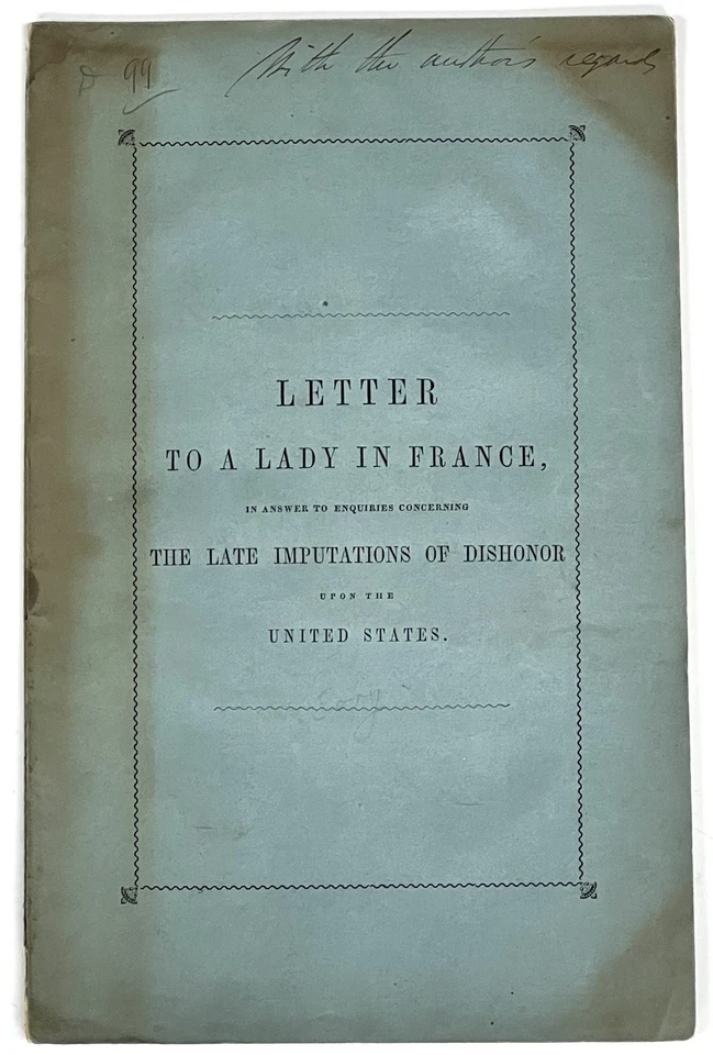 Charles 1812 1870 Dickens / LETTER To LADY In FRANCE On The SUPPOSED Signed 1844 - Image 1 of 1