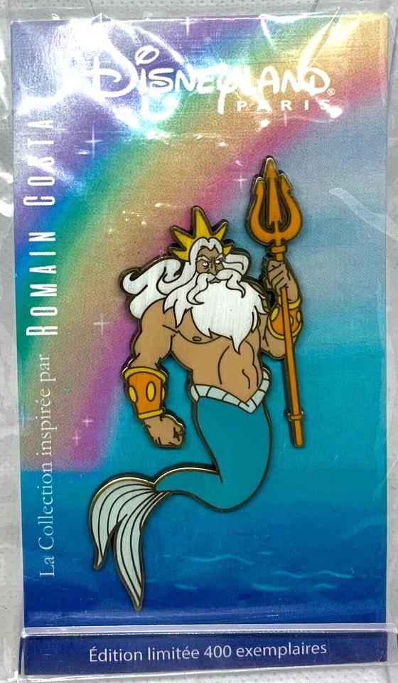 Значок Disney DLP 2018 Romain Costa Little Mermaid King Triton LE 400 - Изображение 1 из 1