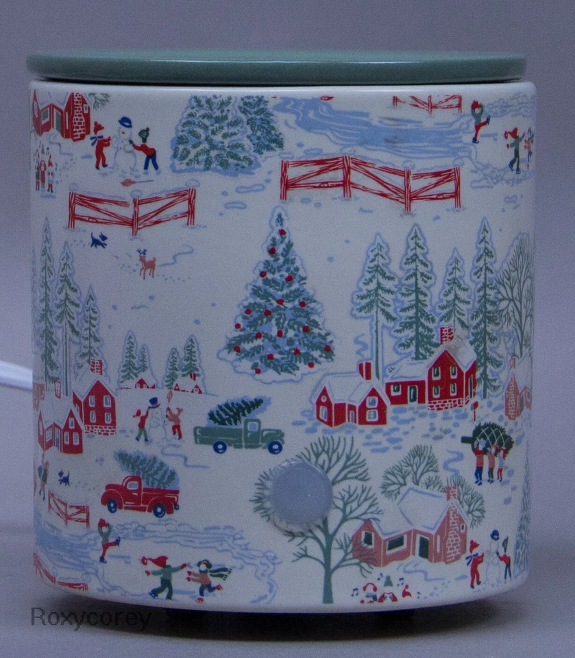 Mainstays Christmas Snowy Village Electric Ceramic Wax Warmer Decor