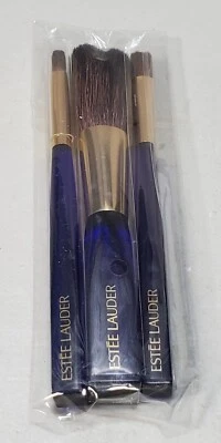 Juego de 3 piezas de maquillaje de viaje vintage Elizabeth Arden en polvo azul dorado Foto 1 de 4