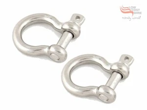 2 Pak of Bow shackle STAINLESS STEEL 8mm G316 suit anchor boat trailer chain - Picture 1 of 4
