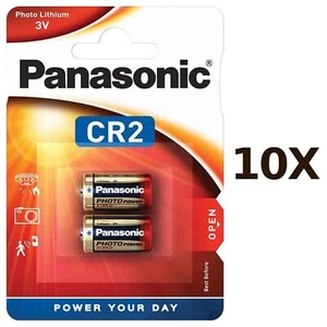 10X Panasonic CR2 3V Lithium Photo Battery DLCR2, EL1CR2 CR2L | 2 Pack - Picture 1 of 2