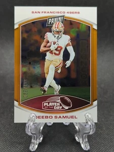 Deebo Samuel 2023 NFL Player of the Day Football #15 Orange Foil /199 - Picture 1 of 2