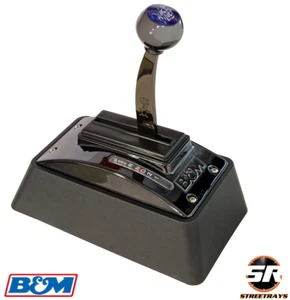 B&M Black Quicksilver Automatic Ratchet Shifter 81683 Fits Ford C4 , C5 & C6 - Picture 1 of 5