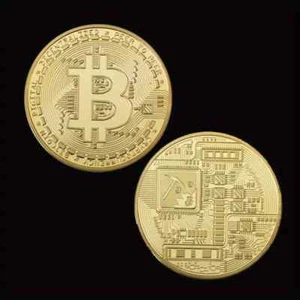 Novedad Moneda Desafío Bitcoin Dorado Moneda Conmemorativa Regalo Simbólico 1 pieza - Imagen 1 de 6