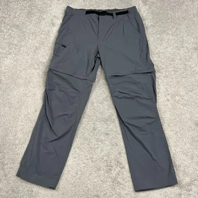 Marmot 登山裤可转换短裤男式 36x29 弹力灰色户外露营 — 第 1/4 张图片