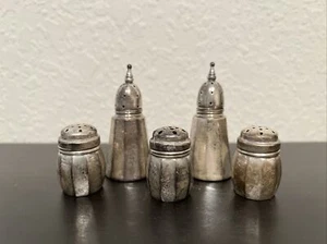 Vintage Webster Company Sterlingsilber Art Deco Mini Salz & Pfefferstreuer Menge 5 - Bild 1 von 12