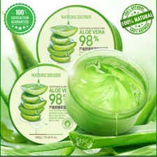 Organic Aloe Vera 98% Gel Nature Pure Extracts Soothing Moisture Hydrating 300ML
