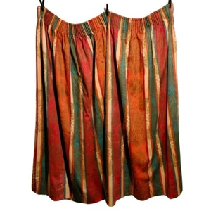 Bespoke Lined Curtains Pair Montgomery Napoleonic Stripe Cotton Satin Damask - Picture 1 of 20