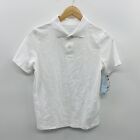 Cat & Jack Youth Boys Large 10/12 Short Sleeve Uniform Polo T-Shirt White 1448