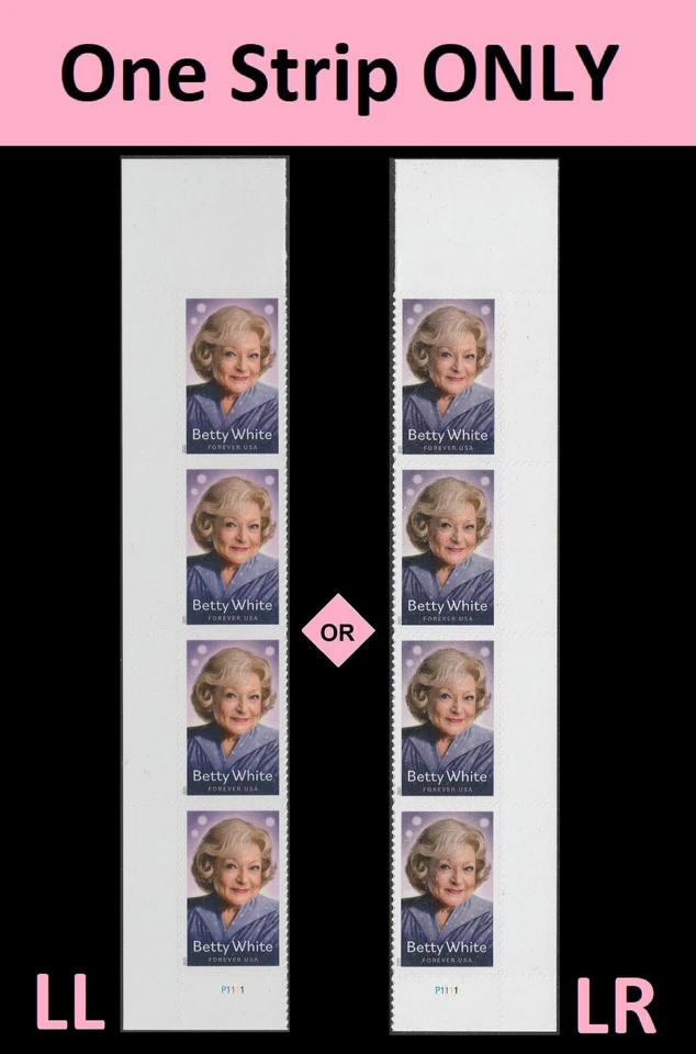 US 5976 Betty White F plate strip 4 MNH 2025 - Image 1 of 1