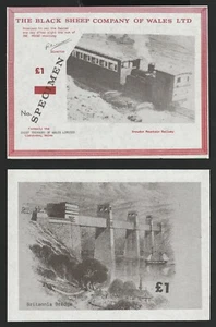Billete Gales - Welsh Black Sheep Company £1 1 libra ESPECIMEN SIN CIRCULAR sin circular - Imagen 1 de 1