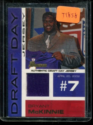 A8132- 2002 Bowman Draft Day Relics #DDJBM Bryant McKinnie Jersey - NM-MT - Image 1 of 2