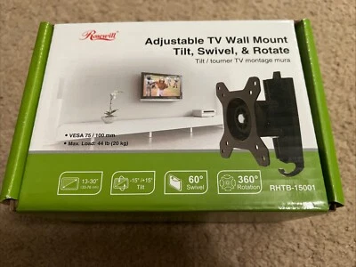 Rosewill TV Wall Mount Bracket 13"-30" Flat Screen Monitor  TV 44 lbs *NEW* - Image 1 of 3
