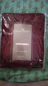 JCP Royal Velvet Ally Rod pocket panel curtain panel 50"x 95" NIP Palmetto Red - Picture 1 of 9