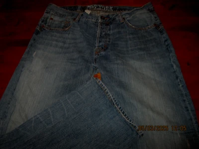 Pantalones de mezclilla irrompibles Zoo York Brooklyn para hombre talla 36 x 32 botón mosca MED azul lavado Foto 1 de 4