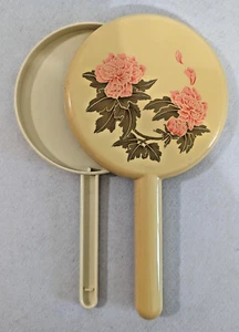 Espejo de mano Merle Norman espejo de plástico amarillo con estuche protector LEER - Imagen 1 de 9