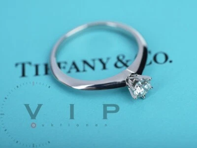 Tiffany & Co Setting Solitär Ring Platin (PT.950) Diamant 0,26ct. Brillant Gr.52 - Bild 1 von 4