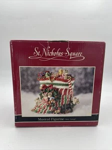 Christmas St nicholas square musical figurine "Toyland"  Music Box - Picture 1 of 3