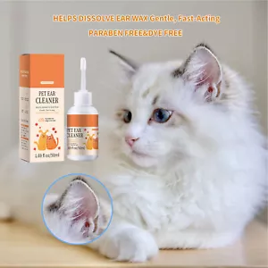 Cat Ear Cleaner Cat Ear Cleaner Solution 50ml Pet Ear Cleaner Liquid accepted - Picture 1 of 11