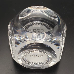Large Magnum YEAR 1967 Vintage Cristallerie Lorraine France Glass Paperweight - Picture 1 of 12