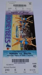 Charlotte Hornets Milwaukee Bucks Ticket Stub #4 4/18/96 Glen Rice Dell Curry - Picture 1 of 1